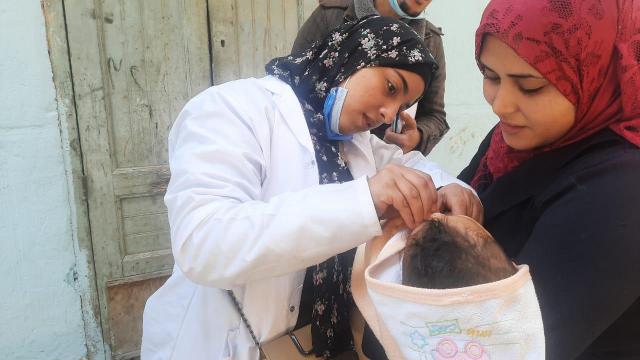 الحمله الثانيه للتطعيم ضد مرض شلل الاطفال في دمياط 