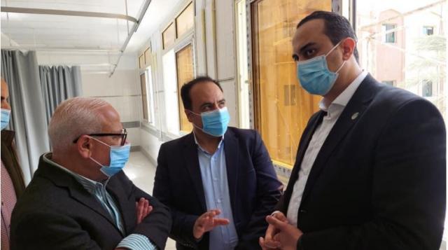 محافظ بورسعيد ورئيس هيئة الرعاية الصحية يتفقدان مستشفي السلام  ويتابعان الأعمال الجارية بالجناح البحري