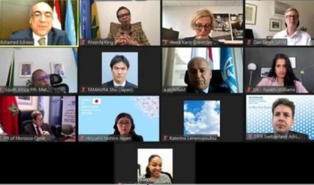 الاجتماع الافتراضي لسفراء لجنة بناء السلام بالامم المتحدة
