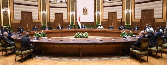 استقبال الرئيس عبدالفتاح السيسي لرؤساء المحاكم الأفارقة