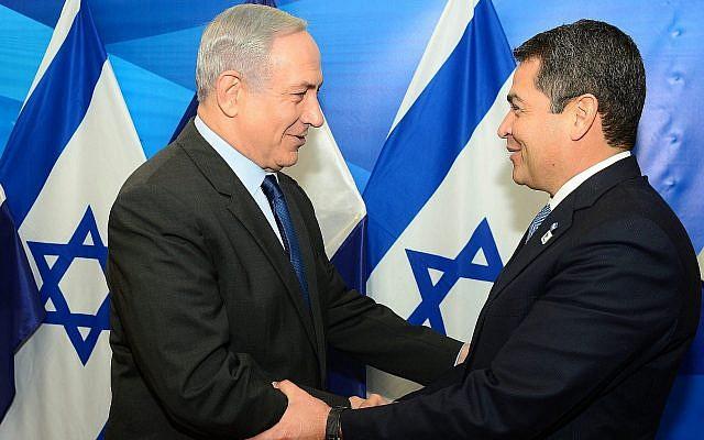 رئيس وزراء اسرائيل مع رئيس هندوراس 