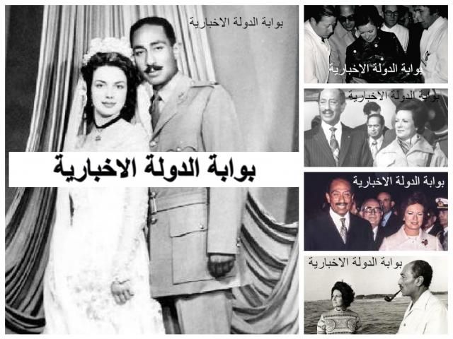 السيدة جيهان السادات والرئيس الراحل انور السادات
