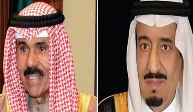 الملك سلمان وأمير الكويت