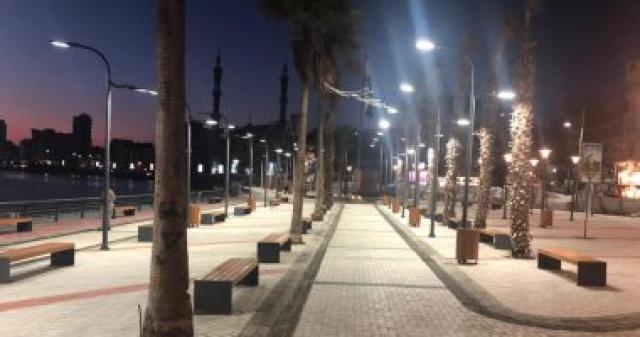 تطوير طريق كورنيش النيل بدمياط
