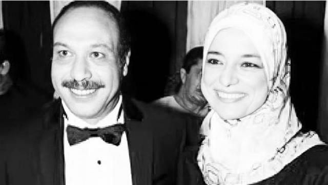 الفنان الراحل خالد صالح وزوجته الراحلة