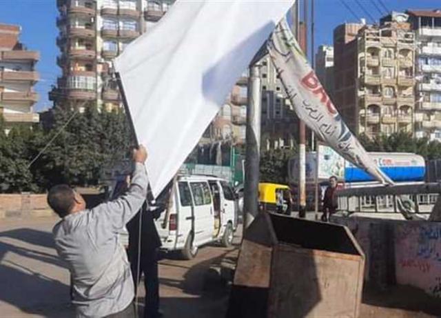 زالة 17 إعلانا مخالفا في حملة بشوارع الإسكندرية