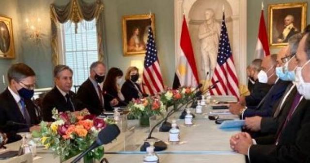 اجتماع بين وزيرى خارجية مصر وأمريكا قبل عقد جلسة الحوار الاستراتيجى