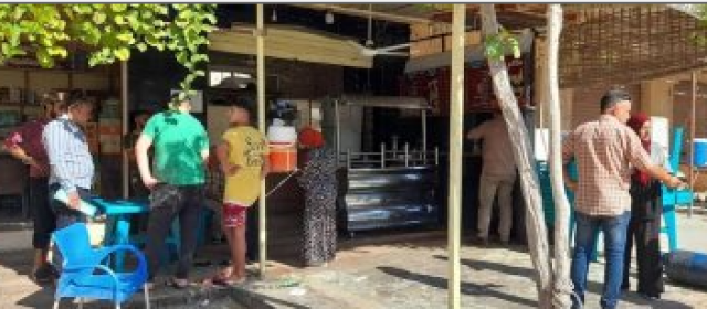 حصر التعديات على خطوط التنظيم والاشغالات بحى المساعيد بالعريش