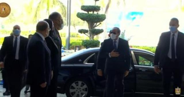 الرئيس السيسى يصل مقر انعقاد الفعالية