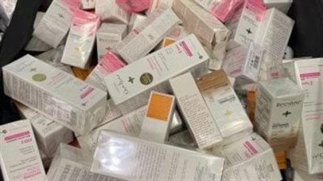 ضبط 100 ألف عبوة أدوية ومستحضرات تجميل مغشوشة في طنطا