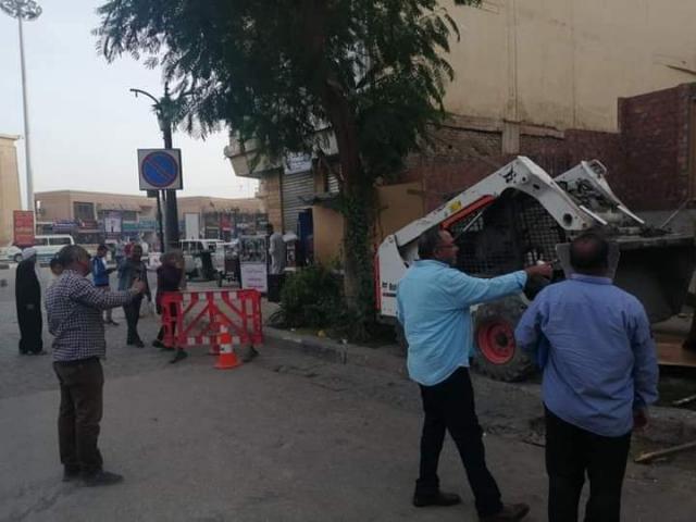 حملة لإزالة الإشغالات بمدينة الأقصر