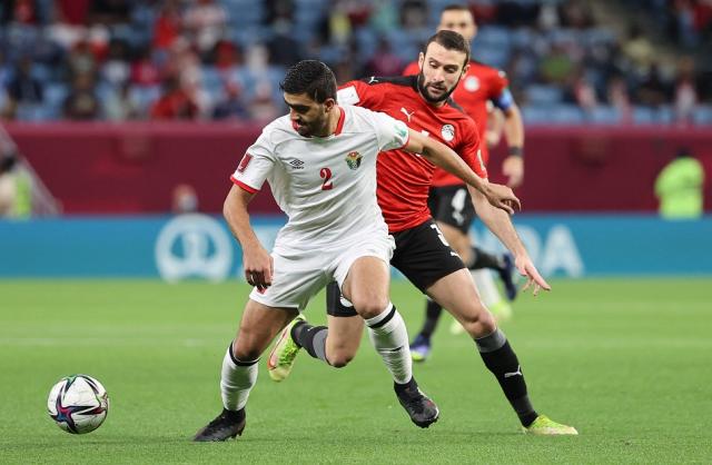 منتخب مصر يسجل هدف التعادل أمام الأردن في ربع نهائي كأس العرب