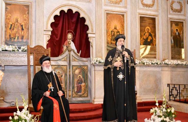 البابا تواضروس يلتقي بطريرك السريان البابا تواضروس يلتقي بطريرك السريان