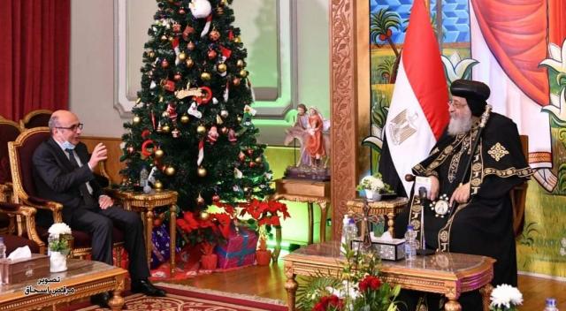وزير العدل يهنئ البابا تواضروس بعيد الميلاد المجيد | صور وزير العدل يهنئ البابا تواضروس بعيد الميلاد المجيد | صور