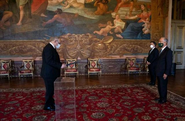 سفير مصر الجديد بلشبونة يقدم أوراق اعتماده إلى رئيس جمهورية البرتغال