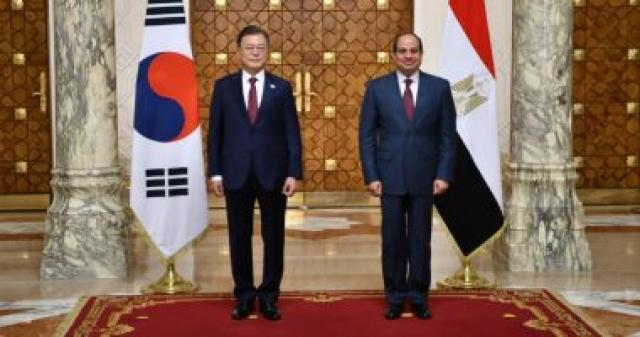 الرئيس عبد الفتاح السيسى يستقبل الرئيس موون جاي إن رئيس جمهورية كوريا الجنوبية