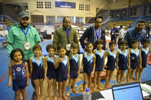 لاعبون يحصدون ميداليات ذهبية في بطولة كأس مصر للجمباز تحت 7 سنوات 