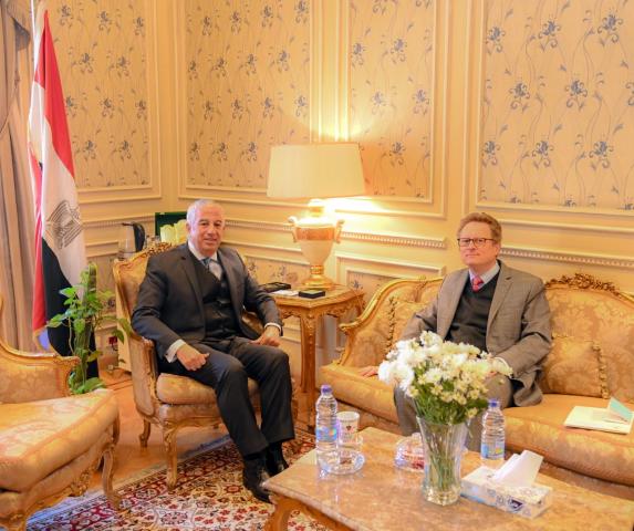 رئيس خارجية النواب و سفير المانيا بالقاهرة