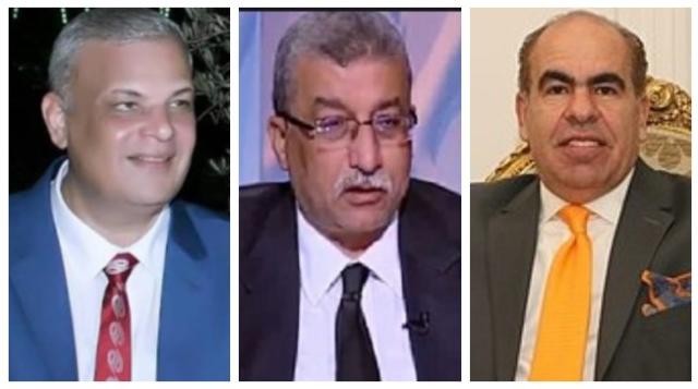 الدكتور ياسر الهضيبى والكاتبان الصحفيين محمود نفادى وصالح شلبى