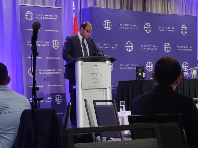 سفير مصر في كندا يشارك كمتحدث رئيسي في المنتدى الكندي الثاني للشرق الأوسط.