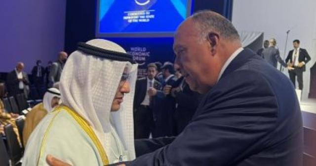 وزير الخارجية سامح شكرى يلتقى وزير خارجية الكويت في دافوس