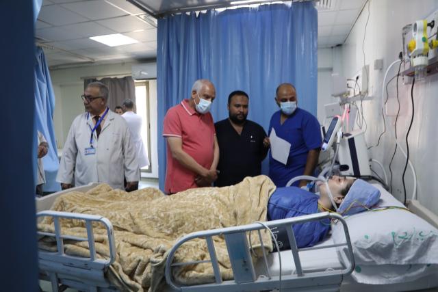 محافظ الجيزة يزور المصابات بحريق دار رعاية بمنطقة الطالبية فى الهرم