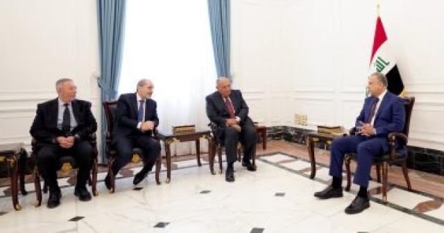 رئيس الوزراء العراقى مصطفى الكاظمى يستقبل وزير خارجية مصر والأردن