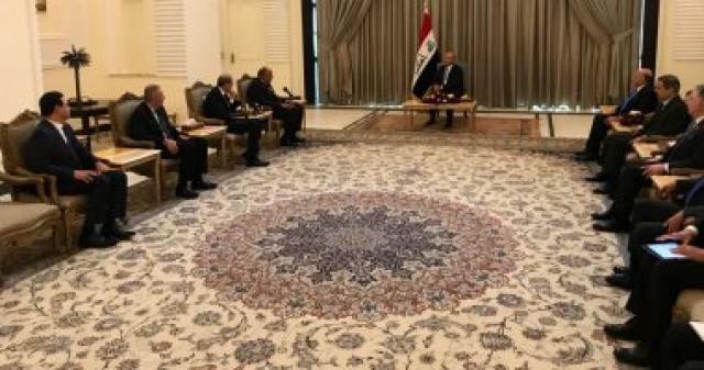 الرئيس العراقى يستقبل وزيرى خارجية مصر والأردن خلال زيارتهما لبغداد