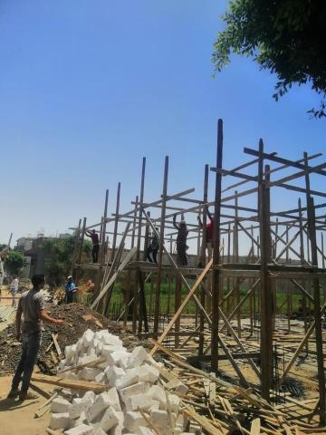 إزالة 6 حالات تعدي بالبناء على أرض زراعية بقرية بنى محمد سلطان بالمنيا