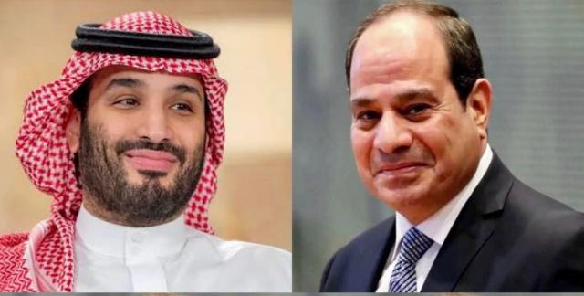 الرئيس السيسي يستقبل ولي العهد السعودي الأمير محمد بن سلمان  بمطار القاهرة