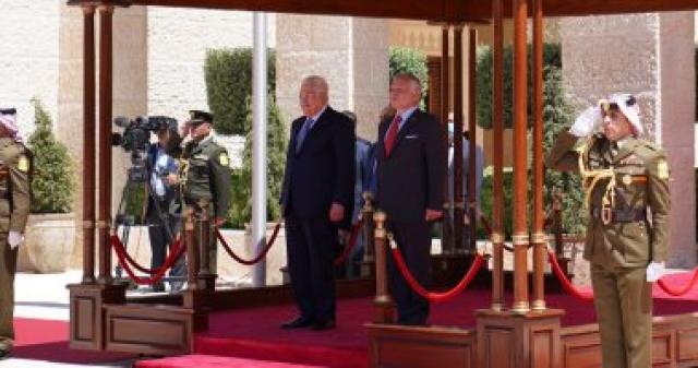 العاهل الأردنى يستقبل الرئيس الفلسطيني