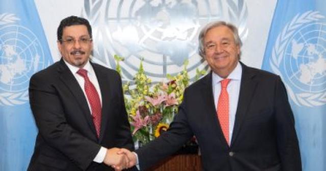 الامين العام للامم المتحدة ووزير خارجية اليمن