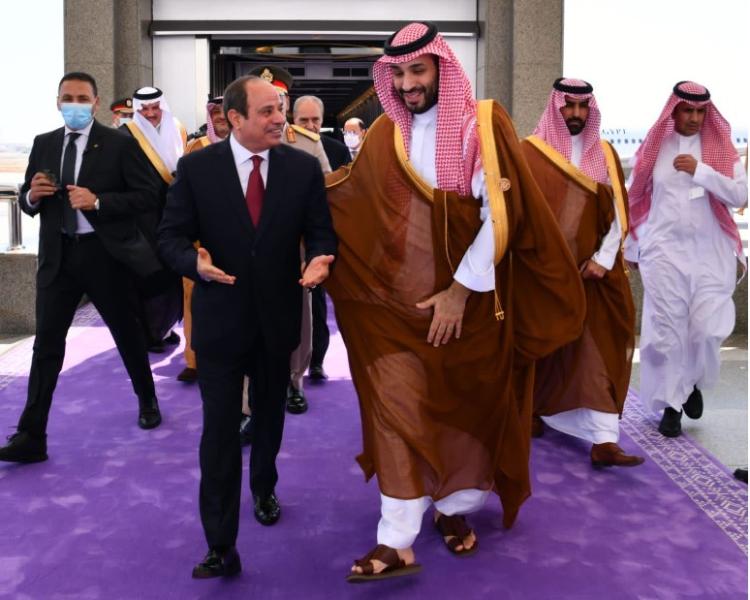 استقبال ولي العهد السعودي للرئيس عبدالفتاح السيسي في جدة