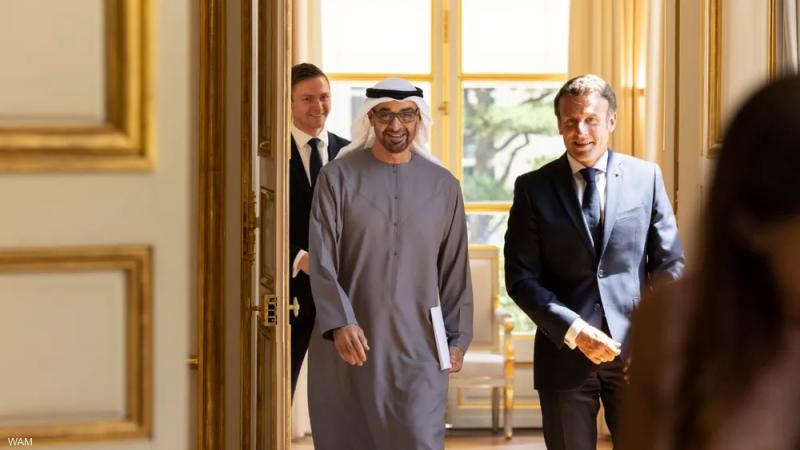 رئيسا الإمارات وفرنسا بحثا تعزيز التعاون