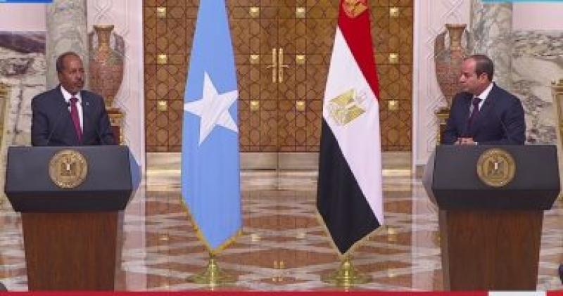 الرئيس عبد الفتاح السيسى ونظيره الصومالى