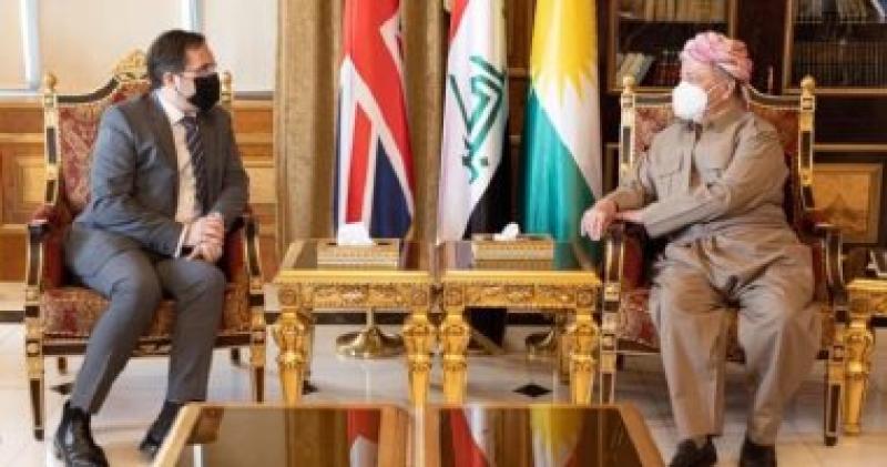 بارزانى يستقبل السفير البريطانى لدى العراق
