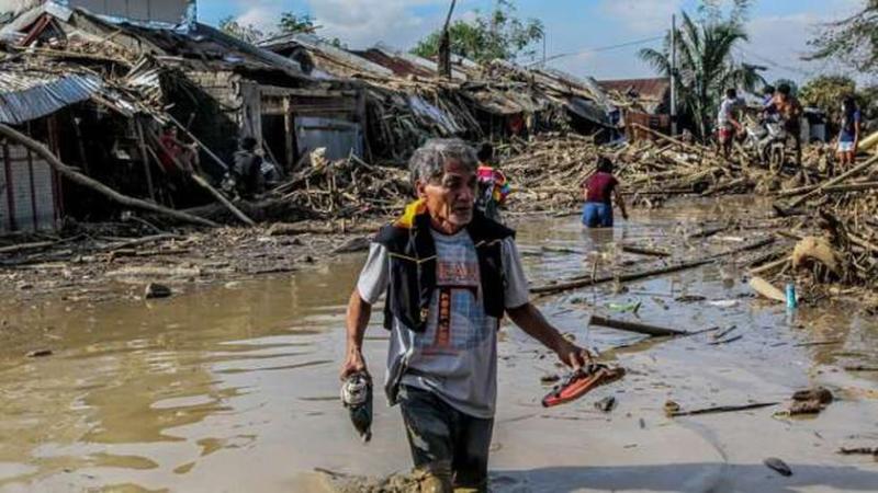آثار دمار سابقة لإعصار في الفلبين