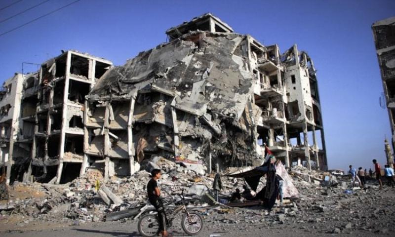 ركام البيوت في غزة