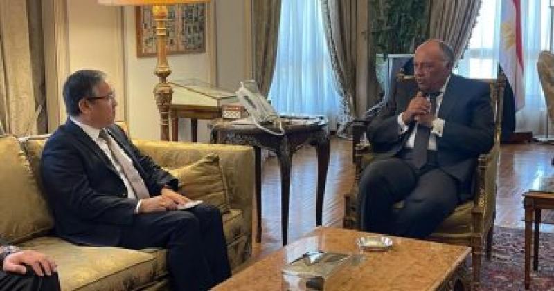 وزير الخارجية سامح شكري يستقبل نائب وزير خارجية كازخستان