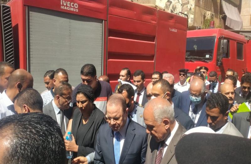 النائب العام يصل إلى موقع حادث حريق كنيسة أبو سيفين بإمبابة