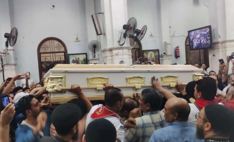 وصول جثامين ضحايا حريق كنيسة أبو سيفين
