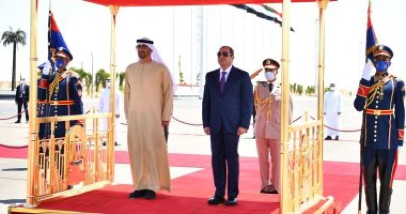 الرئيس السيسي يستقبل الشيخ محمد بن زايد آل نهيان رئيس الإمارات
