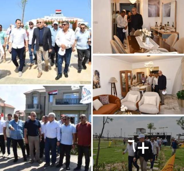 وزير الإسكان يتفقد نماذج الوحدات والفيلات التى تم تأثيثها بمدينة المنصورة الجديدة