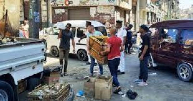إزالة 110 إشغالات طريق من شوارع مركز الدلنجات في محافظة البحيرة