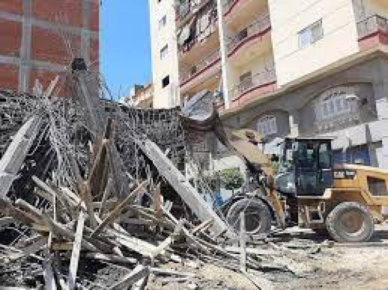 التصدي لأعمال بناء مخالف بعزبة الإصلاح بالإسكندرية