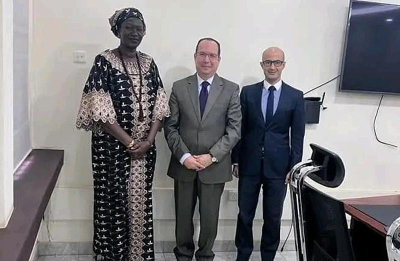 سفير مصر في جوبا يلتقي وزيرة التعليم الأساسي بجنوب السودان