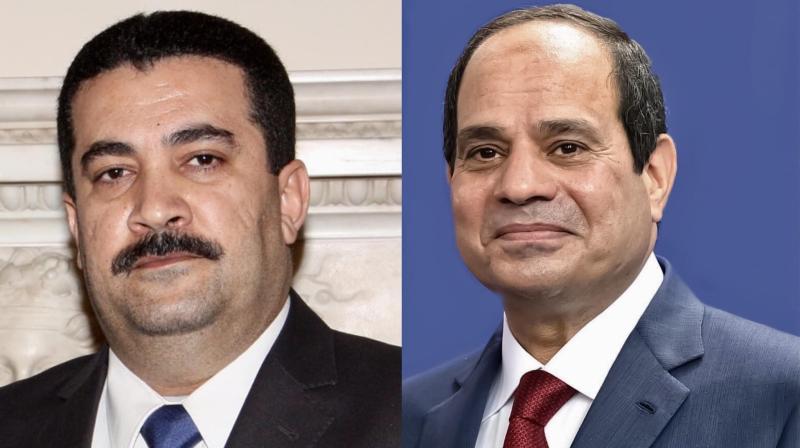 الرئيس السيسي يهنئ هاتفيًا رئيس وزراء العراق 