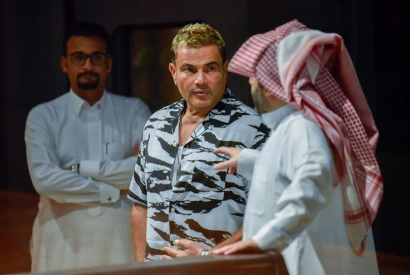 تركي آل الشيخ يلتقي عمرو دياب في «مرواس» بالرياض