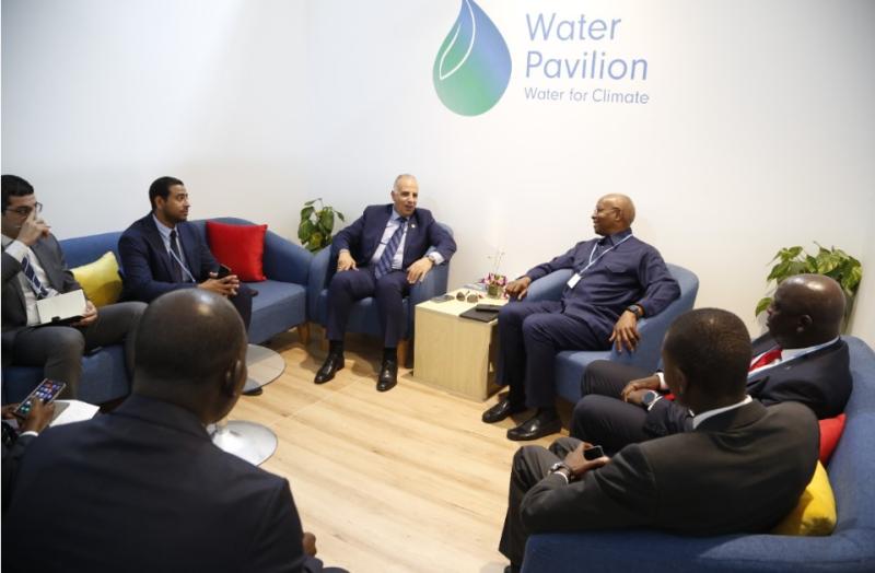 لقاء وزير الري، وسيرجين ماباي، وزير المياه والصرف الصحي السنغالي