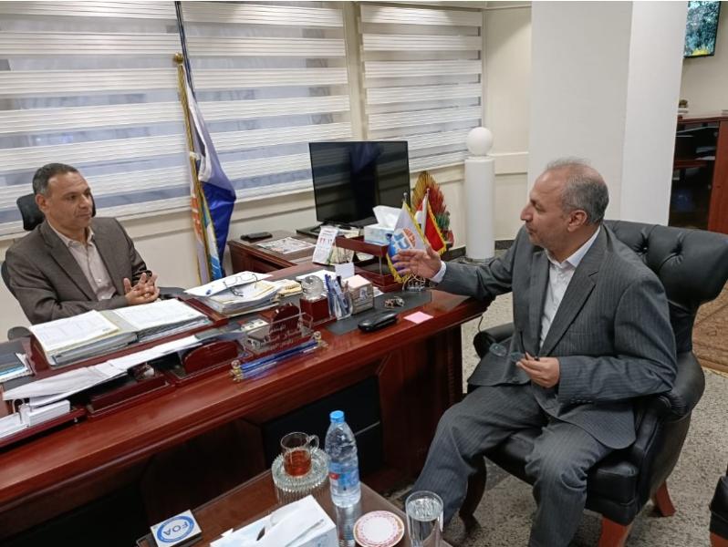 الكاتب الصحفي هشام الصافوري مع عمار مندور رئيس جهاز بدر 